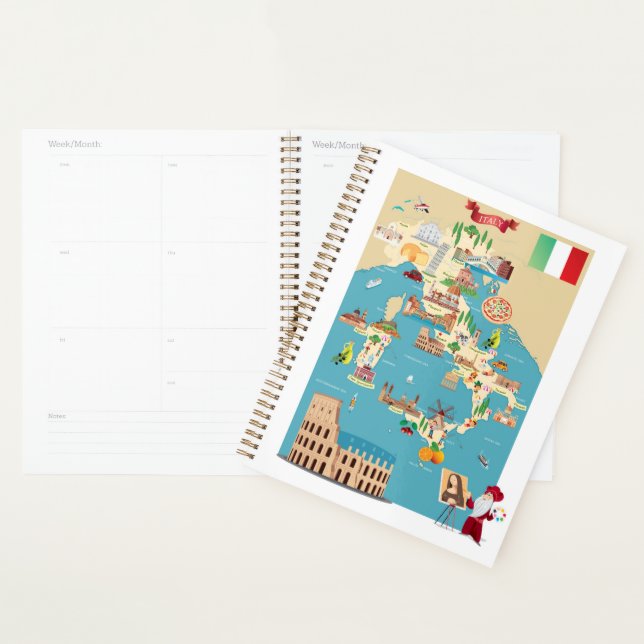 Cartoon Map Italiens Planer (Anzeige)
