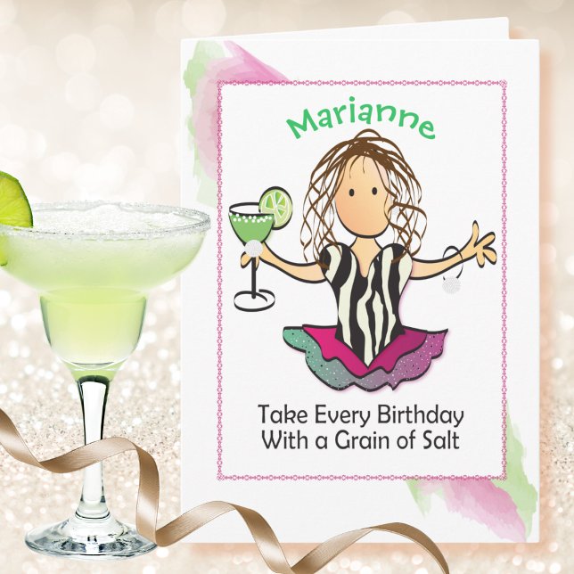 Cartoon Margarita Funny Sprichwort Geburtstag Karte (Von Creator hochgeladen)