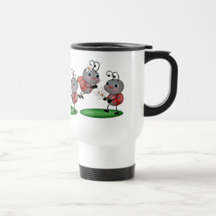Cartoon-Marienkäfer-Tierreise-Tasse Reisebecher