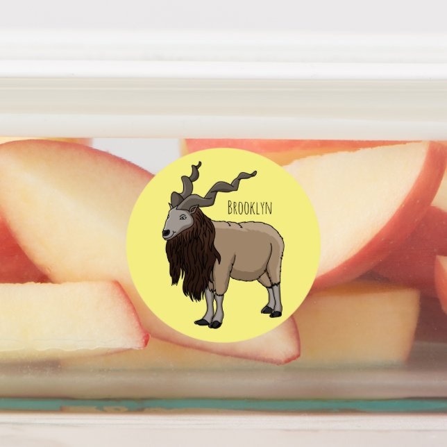 Cartoon Markhor Etiketten (Befestigt)