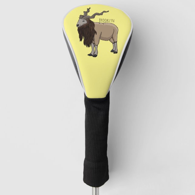 Cartoon Markhor Golf Headcover (Vorderseite)