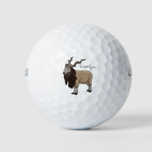 Cartoon Markhor Golfball