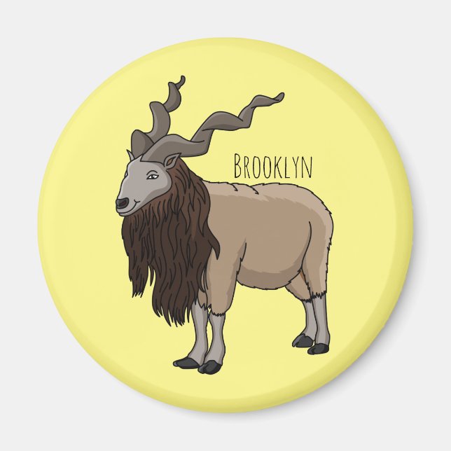 Cartoon Markhor Magnet (Vorne)