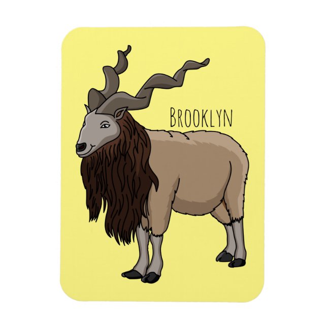Cartoon Markhor Magnet (Vertikal)