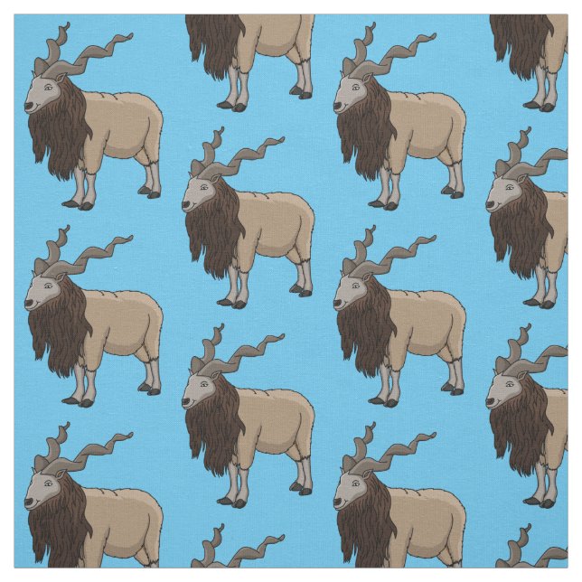Cartoon Markhor Stoff (Muster)