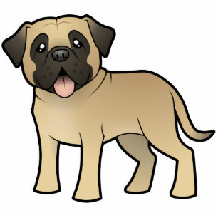 Cartoon Mastiff/Bullmastiff Fotoskulptur Magnet