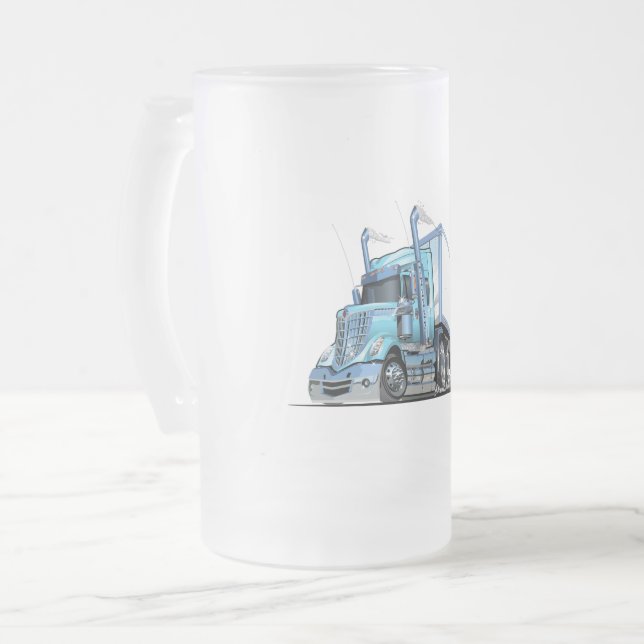 Cartoon Mattglas Bierglas (Vorderseite Links)