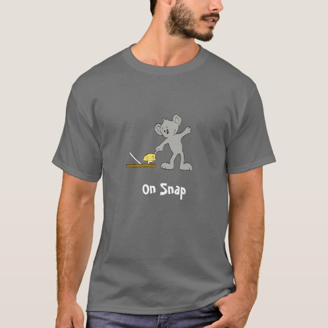 Cartoon-Maus mit Falle T-Shirt (Vorderseite)