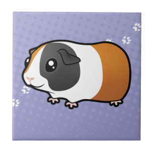 Cartoon-Meerschweinchen (glattes Haar) Fliese
