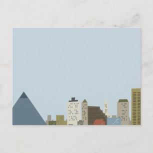 Cartoon Memphis Postkarte