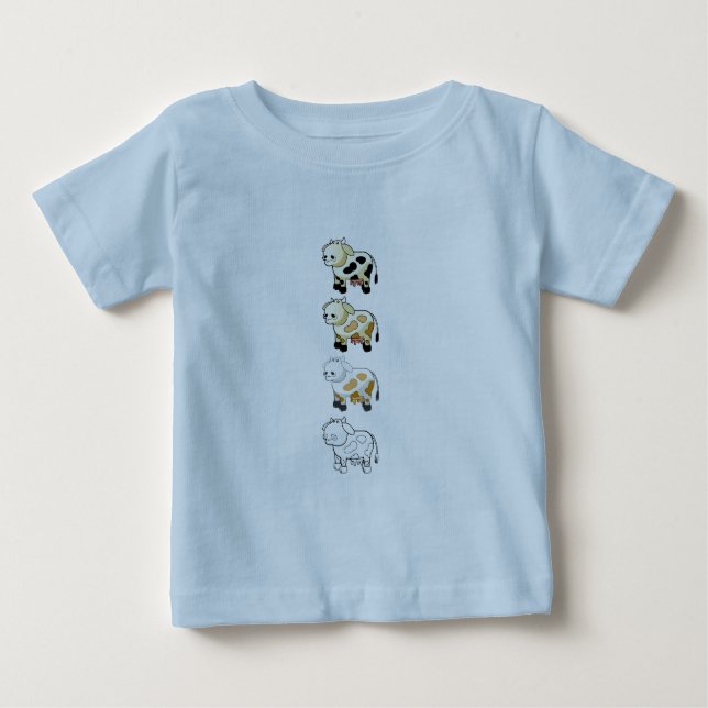 Cartoon Milchkühe T - Shirt (Vorderseite)