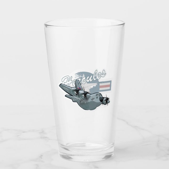 Cartoon-Militärflugzeug Glas (Vorderseite)