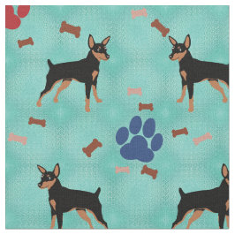 Cartoon Miniature Pinscher Stoff