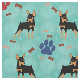 Cartoon Miniature Pinscher Stoff