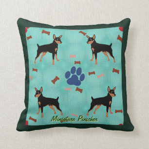 Cartoon Miniaturpinscher Kissen