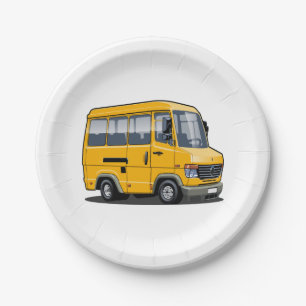 Cartoon Minibus Pappteller