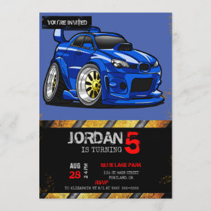 Cartoon mit blauer Muskelkraft - Rückfärbung wähle Einladung