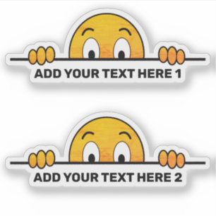 Cartoon mit dem eigenen Textanschluss abschneiden  Aufkleber