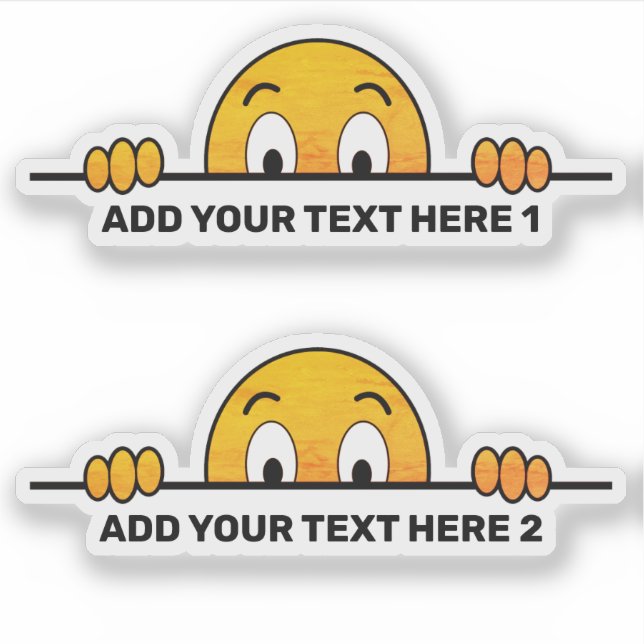 Cartoon mit dem eigenen Textanschluss abschneiden  Aufkleber (Vorderseite)