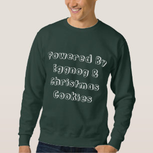 Cartoon mit Eggnog Weihnachtsmann-Pullover Sweatshirt