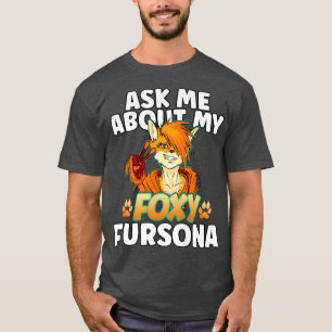 Cartoon mit niedlichem Fersona-Fursuit lustig f T-Shirt