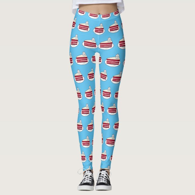 Cartoon mit Rotsamt Leggings (Vorderseite)