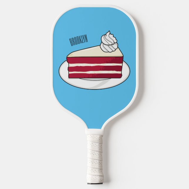 Cartoon mit Rotsamt Pickleball Schläger (Vorderseite)