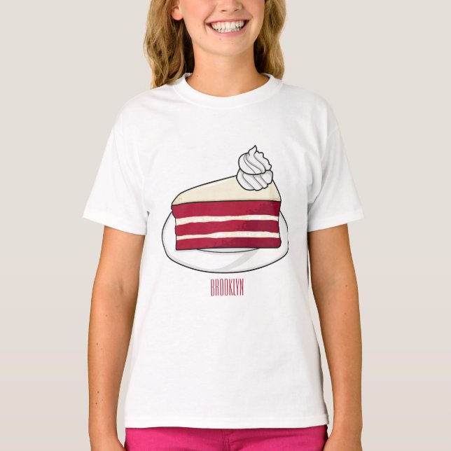 Cartoon mit Rotsamt T-Shirt (Vorderseite)
