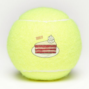 Cartoon mit Rotsamt Tennisbälle