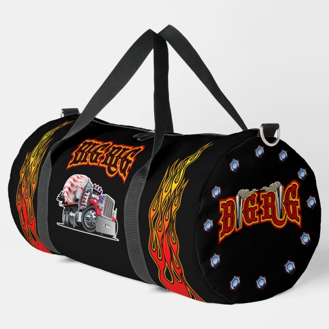 Cartoon-Mixer "Big Rig" Duffle Bag (Linke Ecke)