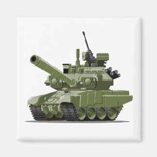 Cartoon modern armored tank magnet