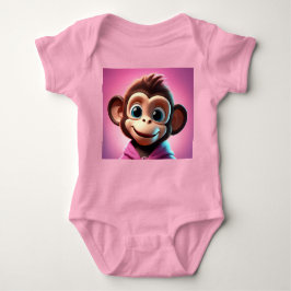 Cartoon Monkey Baby Bodysuit Strampler