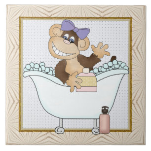 Cartoon Monkey Badewanne Unterhaltungsfliesen Fliese