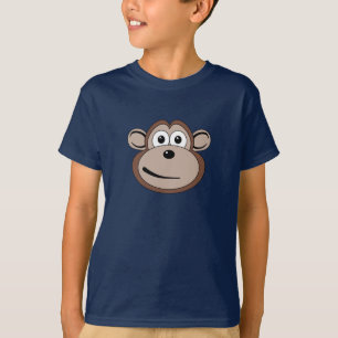 Cartoon Monkey Face T-Shirt