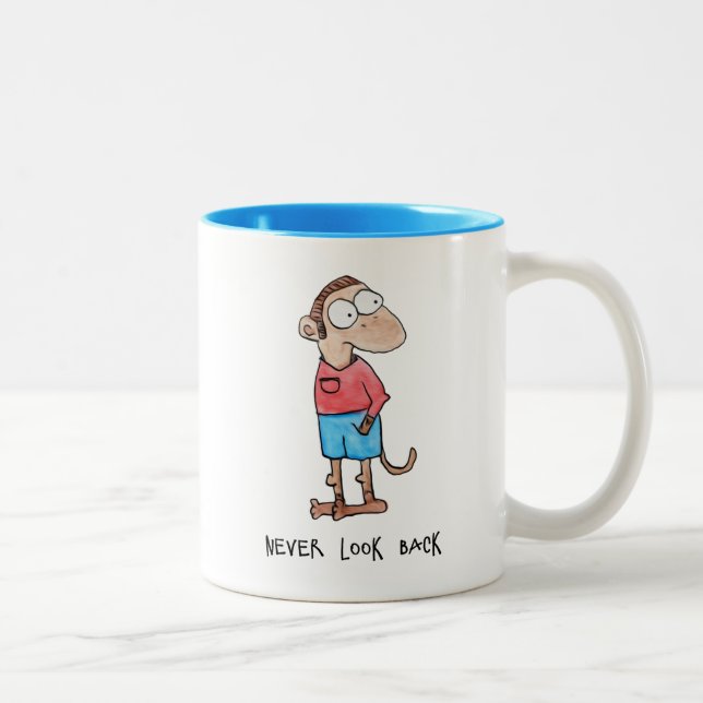 Cartoon Monkey Zweifarbige Tasse (Rechts)