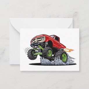 Cartoon-Monster Mitteilungskarte