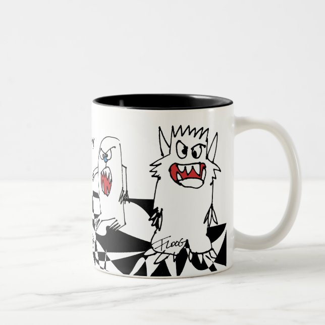 Cartoon-Monster-personalisierte Tasse (Rechts)