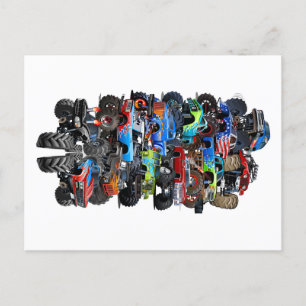 Cartoon-Monster Postkarte