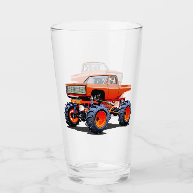 Cartoon monster truck glas (Vorderseite)