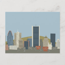 Cartoon Montreal Postkarte