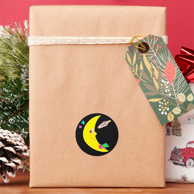 Cartoon Moon Rocket Stickers (Von Creator hochgeladen)