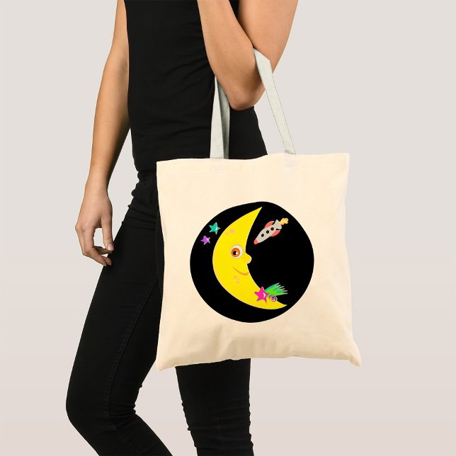 Cartoon Moon Rocket Tocket Tasche (Von Creator hochgeladen)