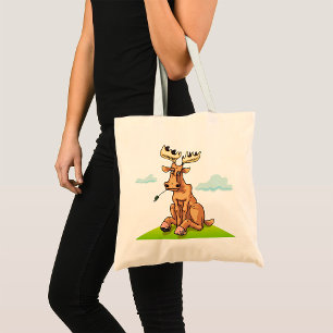 Cartoon Moose Tote Bag Tragetasche