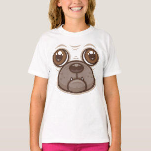 Cartoon-Mops-Gesicht T-Shirt