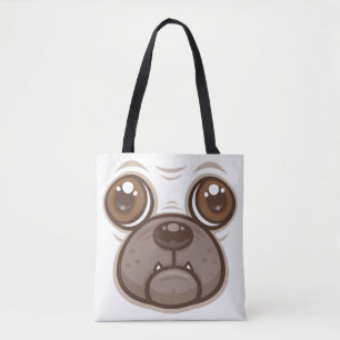 Cartoon Mops Tasse Welpen Hundegesicht