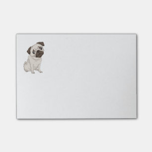 Cartoon Mops Welpen Hund Post IT Sticknotizen Post-it Klebezettel