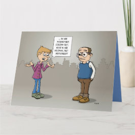 Cartoon; morgen heb ik een Corona test. Karte