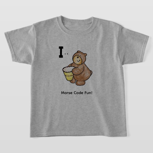 Cartoon Morse Code for Kids!  Letter "I" T-Shirt (Ablage )