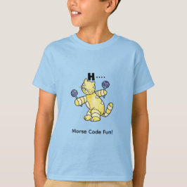 Cartoon Morse-Code für Kinder! Buchstabe A "H" T-Shirt