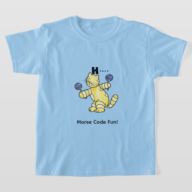 Cartoon Morse-Code für Kinder!  Buchstabe A "H" T-Shirt (Ablage )